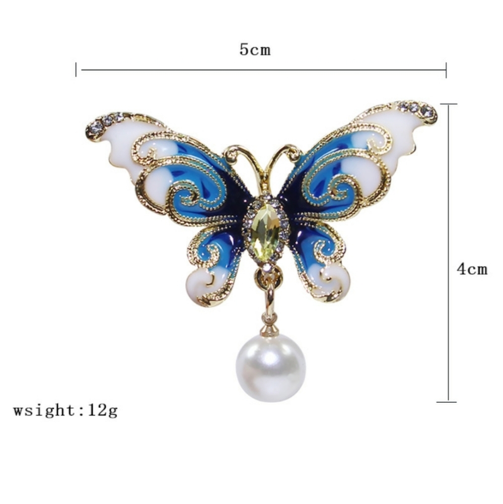 Butterfly Rhinestone Brooch Pin - Picture 4 of 5